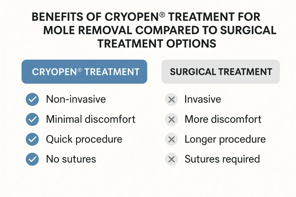 Benefits of facial mole removal Hyde Park Corner - call our team today to book a consultation