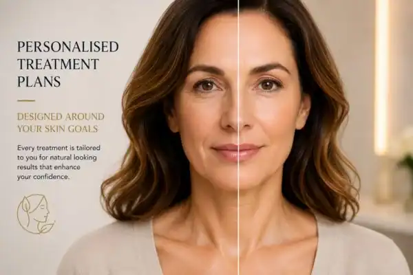 Before and after results of Collagen Lift Therapy Hyde Park Corner
